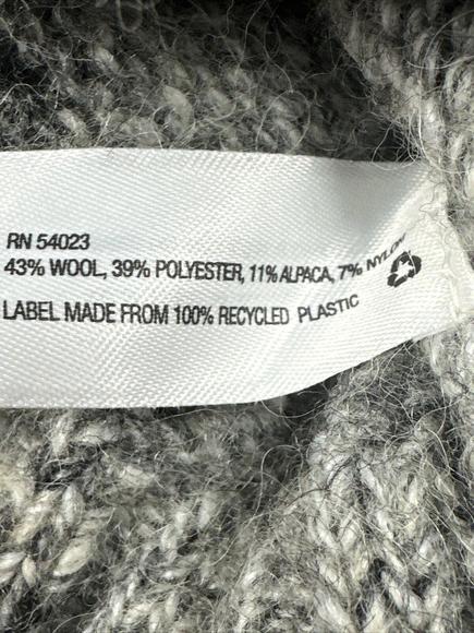 Gap Alpaca Wool Blend Sweater Mens Large Gray Henley Mock Neck 3 Button Classic - Picture 6 of 11